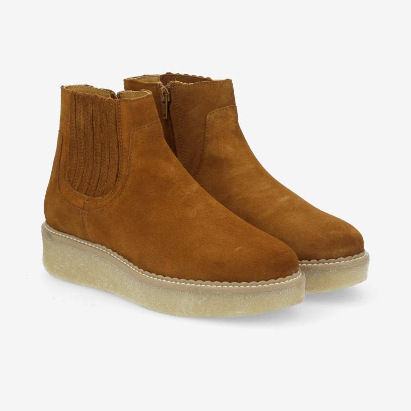 PALLAS ZIP BEETLE W - SUEDE -  CARAMEL